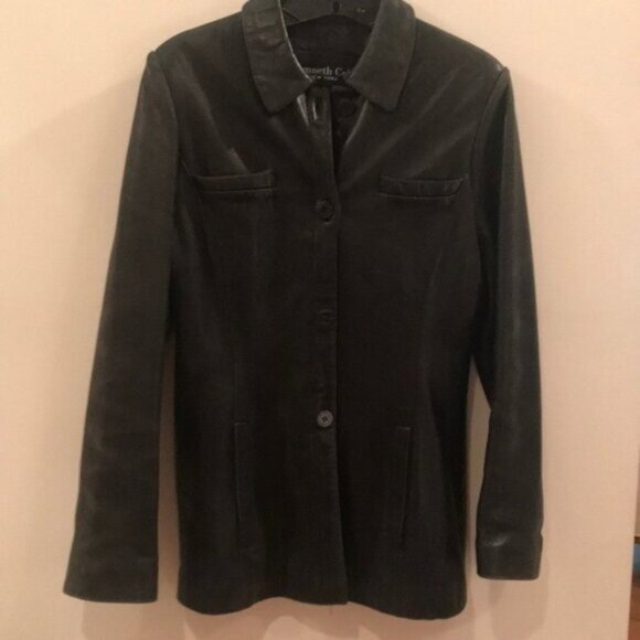 🖤✨ Vintage Kenneth Cole New York Women’s Black Leather Jacket | Size S  🧥 - Picture 1 of 8